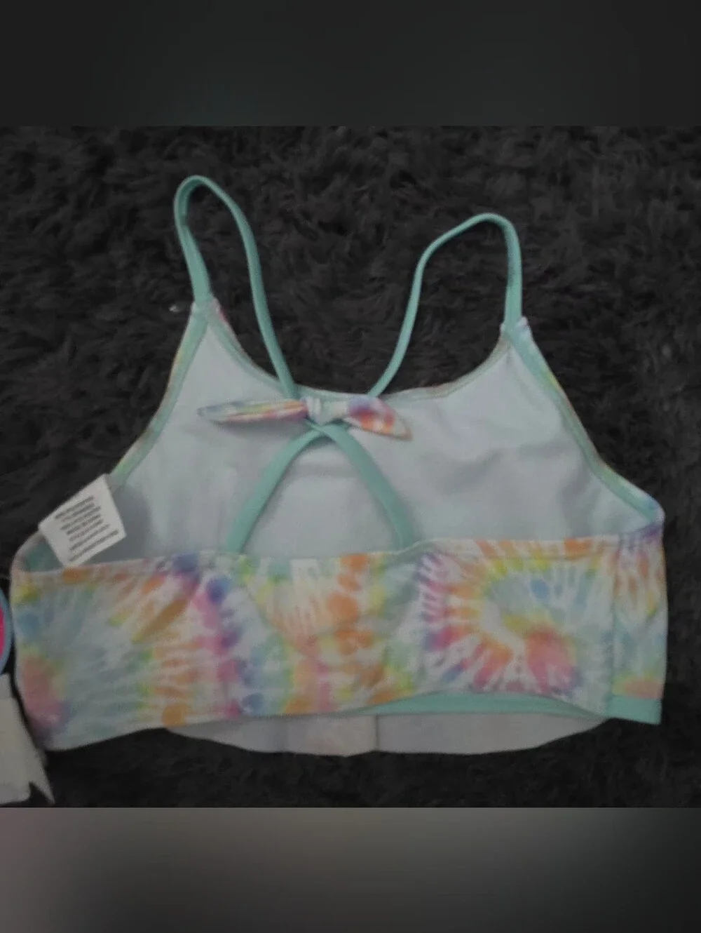 Girls Shelloha Tie-Dye Ruffle Two-Piece Swimsuit - Pastel Multicolor